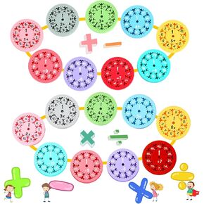 Math Fidget Spinners, Math Fidget Toy Multiplication Kids, Math Facts Fidget Spinners, Learning Multiplication and Addition Education Toys for Kids, Math Game for Home School Classroom Prizes
