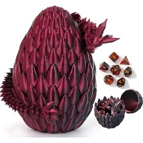 DND Dice Set, 7pcs Polyhedral Dice with 3D Dragon Egg Shell, Portable Dungeons and Dragons Dice with Organizer Bag for RPG/MTG (Blue&Green) in Kuwait