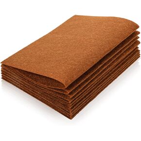 10 Pcs Brown Felt Sheets, 8" X 12" Soft Felt Sheets for Crafts, Wool Felts Sheet for Crafts Sewing Quilting Project Patchwork