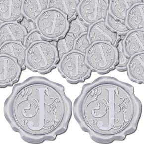 CRASPIRE 100PCS LETTER J WAX SEAL Sticker دعوات زفاف خمر
