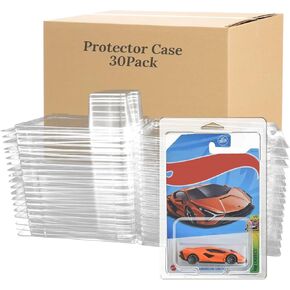 30 PCS CASETERTOR CASE متوافقة مع العجلات الساخنة لتخزين الحالات الحالات عرض السيارة لحالة Hotwheels Die Cam Clamshell Case Mount