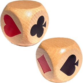 لتوافق مع علامة ترامب/مؤشر الخشب الحجم الكبير 1.57 '(قطعتين) استخدام مع euchre ، pinochle ، bridge ، lucy dice ، وهدية euchre الرائعة لعشاق لعبة الورق ، مع حقيبة تخزين الكتان.