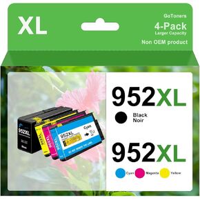 952XL أحدث ترقية خراطيش حبر متوافقة مع حزمة التحرير والسرد ل HP 952 XL استخدام لـ OfficeJet Pro 8710 8720 7740 8210 8740 8715 7720 8725 8730 (1 Black ، 1 Cyan ، 1 Magenta ، 1 Yellow)