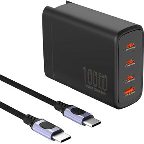 100w Battery Charger for DJI Drone, Power Adapter 4 Port (100W/30W + 65W) 1M USB-C Cable Included for DJI Mini 2 3 Pro 4, Neo, Avata 2, Air 3 3S 2 2S, Mavic 3 Accessories for iPhone MacBook