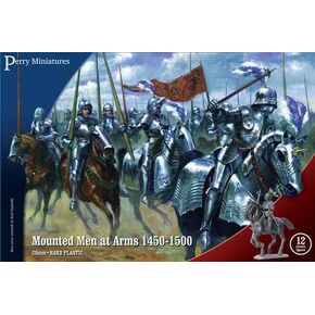 Perry Miniatures WR40 شنت الرجال في Arms 1450-1500 28mm 1:56 12 شخصية الفرسان 8 أعلام من قبل بيري المنمنمات
