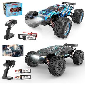 Hosim 2 Pack 1:10 Brushless RC Car للبالغين ، 68+KMH سيارة التحكم عن بُعد بسرعة