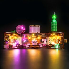 إضاءة LED متوافقة مع نهر Lego Glinda Elphaba ، مجموعة الضوء المتوافقة مع LEGO 75683 ، مع إعطاء الضوء للنموذج ، لم يشمل مجموعة النماذج (75683-Glinda Elphaba's Juntory)