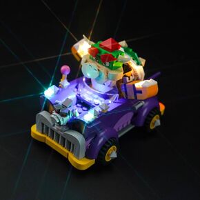 مصباح LED المتوافق مع مجموعة Lego Bowser's Muscle Car. الإضاءة الإبداعية متوافقة مع نموذج LEGO 71431-NO
