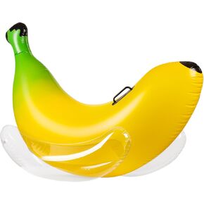 Vaygway Ride-on Deflatable Banana Pool-tloat- 1-2 شخص أصفر حمام سباحة متعة متعة الموز- حمام السباحة والأنشطة الشاطئية- زخرفة الحفلات