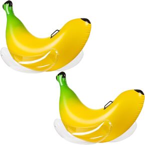 Vaygway Ride-on Inflatable Banana Pool Float- 1-2 Person Yellow Swimming Pool Fun Banana Float- Pool and Beach Activities- Party Decoration in Saudi Arabia