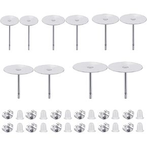 Peadnova Consring Posts 1800pcs الفولاذ المقاوم للصدأ حرك الأجهزة الأذنين Hypoallergenic الأذن وظهرها لاتخاذ مجوهرات صنع ظهورهم ونتائج صنع الأذن بعد المزيج 4-10 مم ، إجمالي 1800 في المائة)