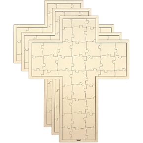 3 حزمة Wood Cross Guest Book 13x16 بوصة غير مكتملة لوحة ألغاز تصليب خشبي غير مكتم