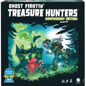 Mattel Games Ghost Fight 'Treasure Hunters الذكرى السنوية ، لعبة اللوحة التعاونية مع طريقتان للعب بما في ذلك الوضع مقابل كل لاعبين من 2 إلى 5 لاعبين