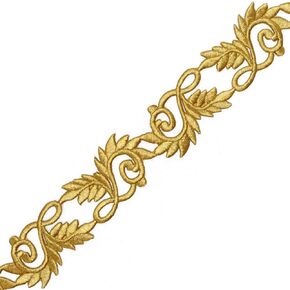 2 ياردة 1-3/4 "الحديد على تقليم الدانتيل المعدني للعرائس أو الأزياء أو المجوهرات والحرف والخياطة ، TR-11888 (Silver)