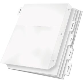 Cardinal 84010 Poly Ring Binder Mobicets ، 11 × 8 1/2 ، Clear ، 5/Pack