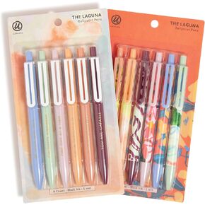 U Brands Laguna Ballpoint أقلام ، مجموعة من 12 ، فنان Touch ، Bold (1.0mm) Point ، حبر أسود