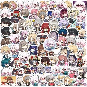 Honkai: Star Rail Stickers 80pcs فيديو ألعاب ألعاب الحفلات اللوازم المقاومة للماء على الجسور فينيل شارات Toy Kid Gifts (Honkai: Star Rail)