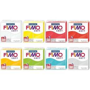 Fimo Soft & Effect Polymer Oven Moden Clay - 57g - مجموعة من 8 - مجموعة Juicy Squeezy