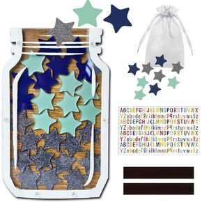36PCS Classroom Reward Jar ، 8 '' Magnetic Reward Jar for Champroom ، نظام مكافآت الحوافز للأطفال ، أداة إدارة سلوك المعلم (Rainbow Star 5''x8 '') in Kuwait