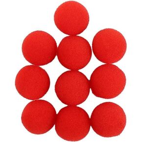 10pcs كرات إسفنجية ناعمة حمراء ، كرات أصابع صغيرة خفيفة الوزن ، كرات السحرة الإسفنج الإسفنج عن قرب الدعائم الإسفنج الكوميديا ​​الكوميدية الكلاسيكية الدعائم ، مجموعات وملحقات حداثة ولعب الهفوة (3.5 سم)