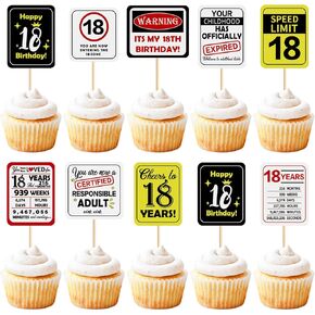 36pcs عيد ميلاد 13th Cupcake Toppers Heaits to 13 years teenager الرسمية من Tween إلى Teen Speed ​​Limit 13th عيد ميلاد Cupcake يختار الفتاة الحفلات الذكرى السنوية