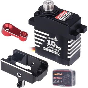 Hobbypark مقاوم للماء لـ TRX4MT TRX4M Servo 10kg عزم الدوران العزم المرتفع محرك خلاصة مع قوس مركزة وذراع مجموعة Metal Gear Digital Motor
