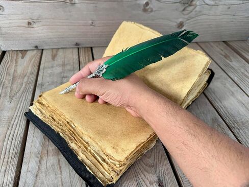 A5 Brown Triple Moon Leather Journal | Tigers Eye Stone on Top | 200 Vintage pages- leakproof | Brass C Lock Closure| Pure Leather Journal | in Saudi Arabia
