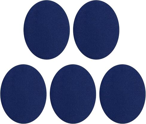 uxcell 5Pcs Iron-on Patches, Elbow Knee Velvet Patches, Fabric Repair Patches Crafts for Repair Clothing Crafts Sweater Pants Shirts, 6x4 Inch Dark Blue in Saudi Arabia