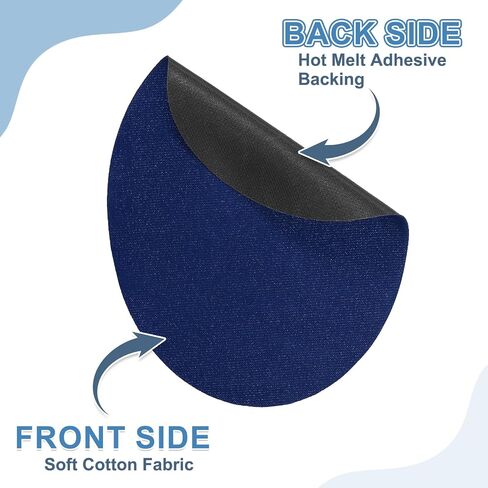 uxcell 5Pcs Iron-on Patches, Elbow Knee Velvet Patches, Fabric Repair Patches Crafts for Repair Clothing Crafts Sweater Pants Shirts, 6x4 Inch Dark Blue in Saudi Arabia