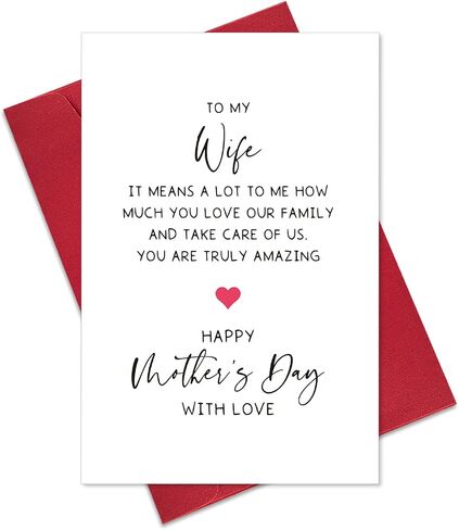 Ogeby Cute Mothers Day Gifts from Husband, Lovely Mother’s Day Card Gift for Wife, Happy Mother’s Day with Love Card from Husband in Saudi Arabia