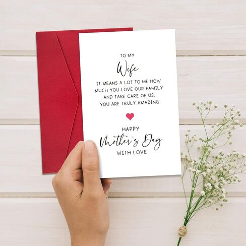 Ogeby Cute Mothers Day Gifts from Husband, Lovely Mother’s Day Card Gift for Wife, Happy Mother’s Day with Love Card from Husband in Saudi Arabia