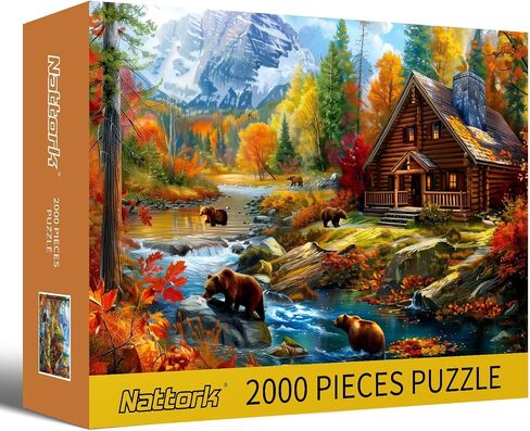 Jigsaw Puzzles 2000 Pieces for Adults Families Bear Village Pieces Fit Together Perfectly in Saudi Arabia