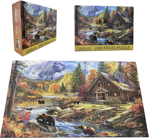 Jigsaw Puzzles 2000 Pieces for Adults Families Bear Village Pieces Fit Together Perfectly in Saudi Arabia
