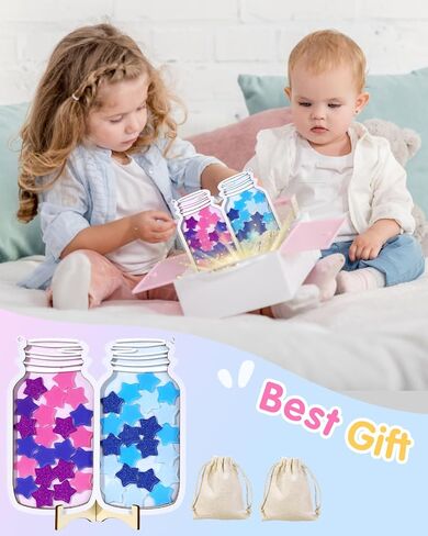 Swooflia Dual Magnetic Reward Jar Classroom for Kids - Rose & Blue Star Jar Reward System Home, Positive Behavior Potty Training Management and Goal Tracking for Girls Boys in Kuwait