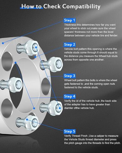 ECCPP 2PCS 5x4.75 1.25 inch Wheel Spacers adapters 5 Lug 5x4.75 to 5x4.75 12x1.5 Studs 87.1mm fits for1984-2018 for Corvette 1982-2004 for S10 1983-1994 for S10 Blazer 1982-1990 for S15 in Saudi Arabia