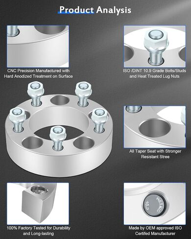 ECCPP 2PCS 5x4.75 1.25 inch Wheel Spacers adapters 5 Lug 5x4.75 to 5x4.75 12x1.5 Studs 87.1mm fits for1984-2018 for Corvette 1982-2004 for S10 1983-1994 for S10 Blazer 1982-1990 for S15 in Saudi Arabia