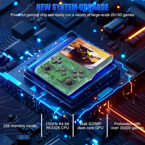 30000 Games in 1Handheld Game Console,3.5-Inch IPS Screen Retro Gaming Console,30000 Classic Games, 3800mAh,20＋Mainstream Emulator,Built-in 256G TF Card in Saudi Arabia