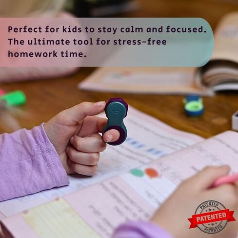 Yogi Fidget Toy, Patented Fidget Spinners for Kids, Teens and Adults, School Fidget Toys for Kids 8-12, Spinning Toys for Autism, Anxiety, ADHD Toy, Five Ring Sizes, Easy to Use Sensory - Ocean in Saudi Arabia