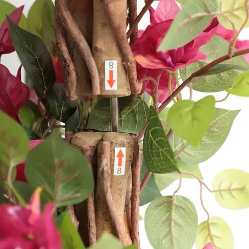 شجرة الجهنمية الاصطناعية بطول 5 أقدام مع الزهور، وأشجار الجهنمية الطويلة المزيفة، وشجرة مزهرة صناعية في وعاء بلاستيكي لديكور الشرفة الأمامية الداخلية أو مكتب المنزل في الهواء الطلق، قطعة واحدة (59 بوصة) in Kuwait