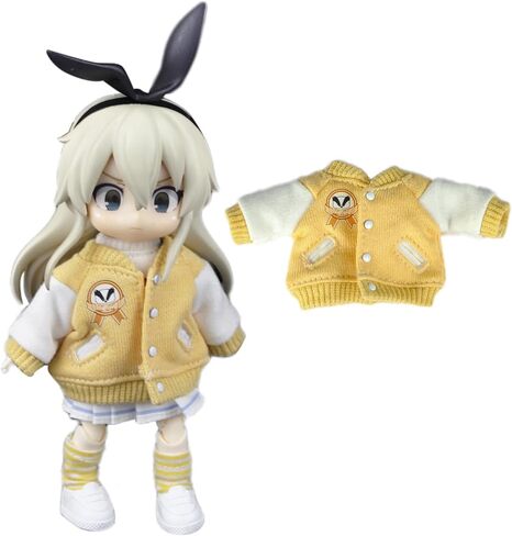 YMY Ob11 Doll Clothes Baseball Uniform 1/12 Scale Clothes BJD GSC Molly YMY Doll Clothes(Yellow) in Kuwait