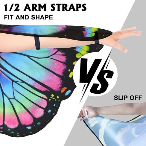 iROLEWIN Kids Toddler Butterfly-Wings-Costume for Girls Fairy-Wings Tutu Headband as Princess Dress-Up Toys Birthday Gifts 3+ in Kuwait