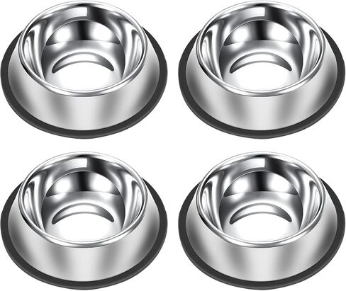 4 Pcs 7oz Stainless Steel Dog Bowls Stackable Pet Puppy Dishes Anti Slip Dog Food Bowls for Small, Medium and Large Dogs (Blue, 1 Cup/7 oz) in Saudi Arabia