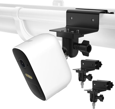 Gutter Mount for eufyCam 2C/2C Pro/3C/for Arlo Essential/Pro 5S/Pro 3/Ultra 2 and More Security Camera with Standard 1/4'' Screw (White, 2 Pack) in Saudi Arabia