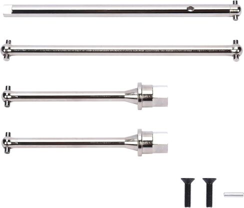 RCAWD Dogbone Center Driveshafts Set for Yeti Jr. Can-Am Maverick Upgrades, Center Axles & Rear Drive Shaft 45# Steel Parts #AXIC1511, for Axial 1/18#AXI90069 Sliver in Saudi Arabia