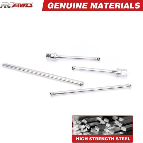 RCAWD Dogbone Center Driveshafts Set for Yeti Jr. Can-Am Maverick Upgrades, Center Axles & Rear Drive Shaft 45# Steel Parts #AXIC1511, for Axial 1/18#AXI90069 Sliver in Saudi Arabia