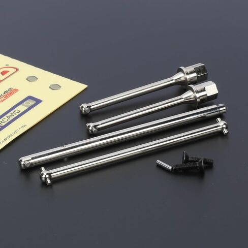 RCAWD Dogbone Center Driveshafts Set for Yeti Jr. Can-Am Maverick Upgrades, Center Axles & Rear Drive Shaft 45# Steel Parts #AXIC1511, for Axial 1/18#AXI90069 Sliver in Saudi Arabia
