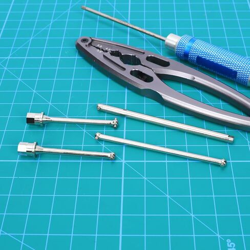 RCAWD Dogbone Center Driveshafts Set for Yeti Jr. Can-Am Maverick Upgrades, Center Axles & Rear Drive Shaft 45# Steel Parts #AXIC1511, for Axial 1/18#AXI90069 Sliver in Saudi Arabia