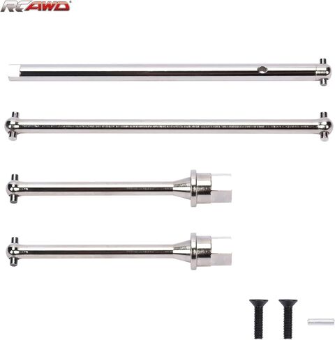RCAWD Dogbone Center Driveshafts Set for Yeti Jr. Can-Am Maverick Upgrades, Center Axles & Rear Drive Shaft 45# Steel Parts #AXIC1511, for Axial 1/18#AXI90069 Sliver in Saudi Arabia