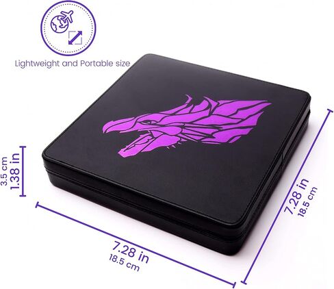 Guarida Dice 7 Rolling Dice Tray with Strong Magnetic Lid and Rolling Surface Ample Storage and Case Organizer for All Your Dice and Minis Perfect for DND or Any Dice RPG Games -Dragon Purple Design in Saudi Arabia