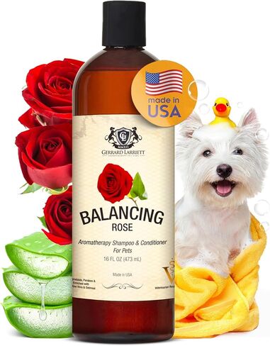 De-Stress Aromatherapy Dog Shampoo Itchy Skin Relief and Conditioner - Lavender Dog Shampoo with Aloe Vera, Chamomile & Oatmeal Shampoo for Dogs, 16 oz in Kuwait